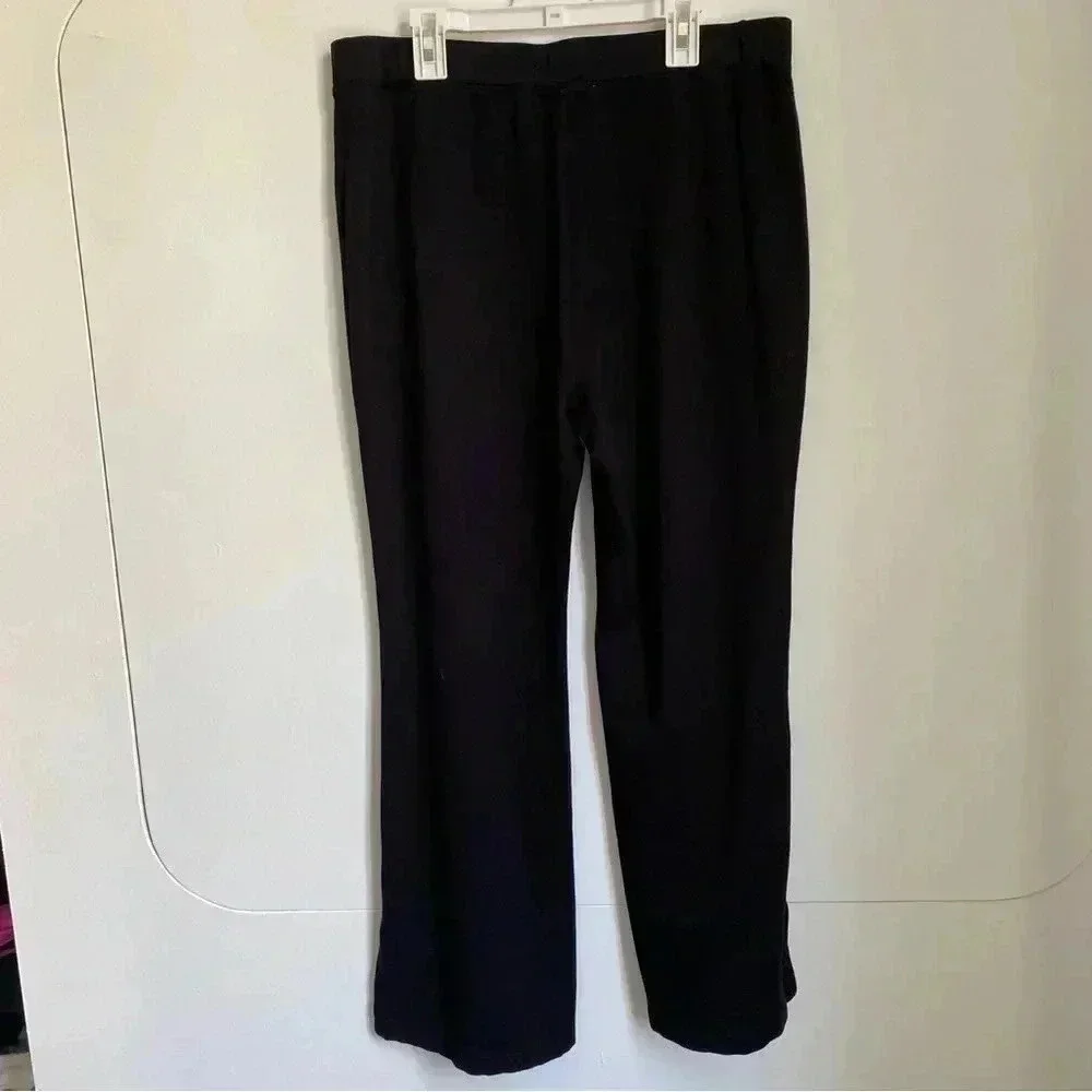 NEW Elie Tahari stretch dress straight leg pants with slits L - Picture 4 of 6